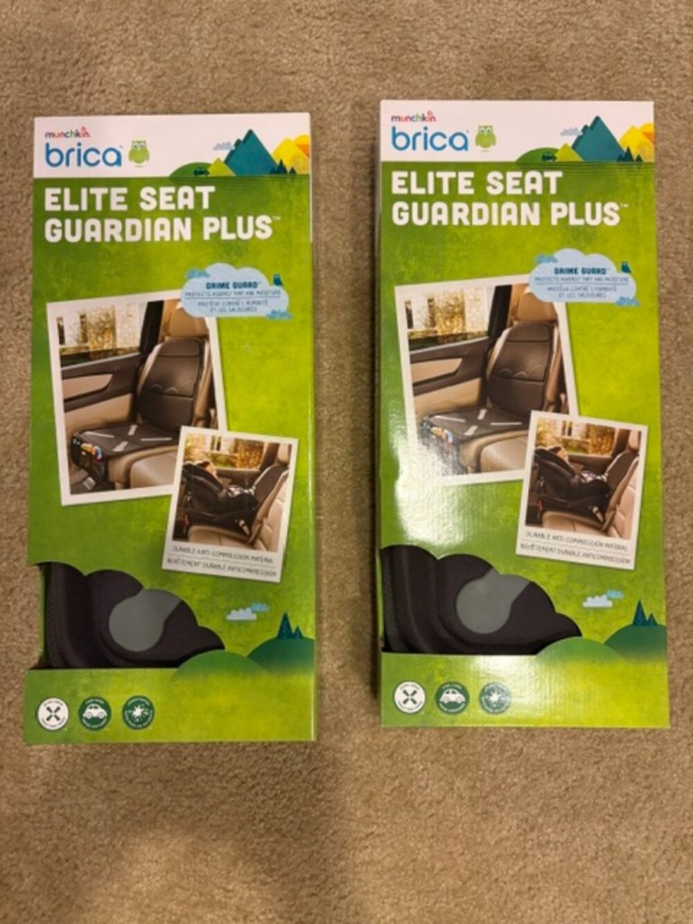 2 Brica Seat Guardian Car Seat Protector Black Waterproof
